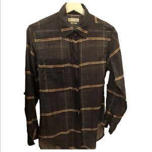 Isabel matant navy plaid shirt